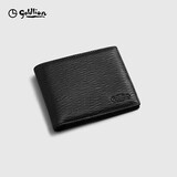 金利来【头层牛皮/礼盒】柔软鹿皮经典商务荔枝纹短横钱包礼盒送礼