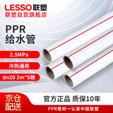 联塑（LESSO)PPR水管 冷热水通用管10米套装 4分20自来水白色热熔管【2.5MPa壁厚3.4mm】2米/根*5