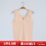 AB内衣女士全棉100%纯棉蕾丝花边V领夏季背心内搭吊带衫可外穿8191 淡玉 XL