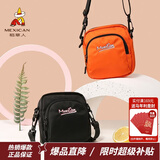 稻草人（MEXICAN）包包女包2026休闲百搭帆布单肩包潮流轻便斜挎包新年礼物送女生 黑色