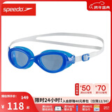 速比涛（Speedo）经典Futura可调高清防水防雾柔软舒适儿童泳镜男女通用 透明/蓝色