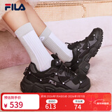 斐乐猫爪鞋女鞋老爹鞋休闲鞋女休闲复古厚底运动鞋 猫爪一代-黑-BK 37.5