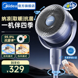 美的（Midea）空气循环扇电风扇落地扇家用摇头台式桌面两用电扇可拆洗节能立式轻音轻羽扇宿舍低噪台扇 【冷暖两用 舒适认证】遥控定时