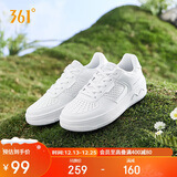 361°运动女鞋秋冬季透气开学厚底增高小白休闲板鞋子女682426611-1