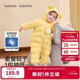 巴拉巴拉童装婴儿连体衣轻薄羽绒服宝宝衣服2025冬装抱衣爬服男童女童萌趣