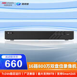 海康威视（HIKVISION）皓视通网络硬盘录像机16路监控主机H.265编码安防监控双盘位NVR广泛兼容支持8T硬盘 HNVR5216