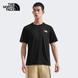 北面（The North Face）速干短袖T恤男户外运动透气8DG6 黑色/JK3 S