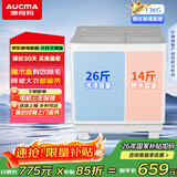 澳柯玛（AUCMA）半自动波轮洗衣机13KG公斤家用双缸大容量 宿舍租房脱水甩干 除毛以旧换新XPB130-3188S