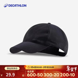 迪卡侬帽子男女鸭舌帽防帽黑色_经典款TC100（58cm可调节）均码4237279