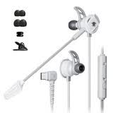 浦记RX3 Pro有线3.5mm/typec入耳式吃鸡游戏耳机支持手机/平板/电脑可使用带线控支持语音通话游戏开麦 【Type-C】RX3Pro-灰色-Type-C版