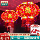 黛莉嘉尔2026灯笼大门挂的带灯阳台彩灯春节室外走马灯旋转灯笼发光红灯笼