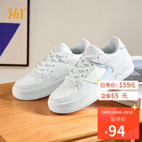 361°运动女鞋秋冬季学生复古厚底增高小白休闲板鞋子女682116601F-8