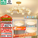 雷士（NVC）北欧现代轻奢智能高显指舒适光萤光客厅吊灯餐厅吊灯灯具灯饰套餐 15头+卧室灯*3 套餐【三室一厅】