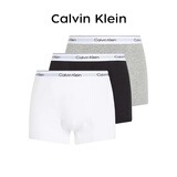 Calvin KleinCK 男士平角内裤 套装套盒3条装 NB4286 送男友礼物 MP1黑白灰  M