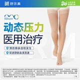 舒尔美升级款静脉曲张弹压力袜医用辅助治疗型男女中长筒血栓水肿术后 长筒肉色露趾【DuoLyca升级款】 二级压力值【M码】