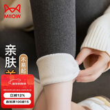 猫人【亲肤羊羔绒】女士打底裤袜女加绒加厚外穿显瘦保暖棉裤灰色