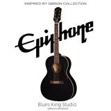 epiphone38英寸旅行/儿童款 Blues King Studio 黑色电箱木吉他美国品牌