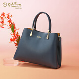 金利来女包百搭简约手袋女手提包单肩斜挎包新年礼物 蓝色