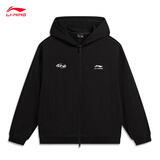 李宁开衫连帽卫衣男女同款春夏季新款休闲舒适百搭运动卫衣AWDW357