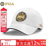 PGA高尔夫球帽 男女防晒帽子 网球帽 棒球帽职业比赛 户外遮阳太阳帽 05008-白色