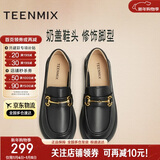 天美意乐福鞋秋冬通勤女鞋商场同款女皮鞋