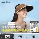 蕉下（beneunder）遮阳帽防晒帽女空顶帽夏季新款帽子防紫外线户外UL56924 【草帽款】深棕花草