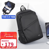 POLO双肩包男大容量男士背包学生书包15.6英寸电脑包商务旅行包 黑色