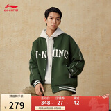 李宁外套男女秋冬季复古卫衣运动无帽棒球领开衫AWDUF67