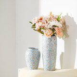 范爷家简约陶瓷花瓶高级感家居客厅桌面装饰摆件中式干花无孔水培花器