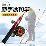 钓哈哈（Diaohaha） 短节便携式插节冰钓竿冬季垂钓韧性实心玻璃钢鱼竿筏钓海钓抛竿 0.55m 伸缩裸竿