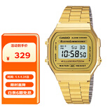 卡西欧（CASIO）男表小金表小方块情侣运动学生男女电子表 送礼物A168WG-9W