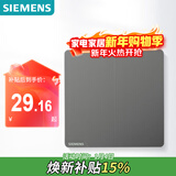西门子（SIEMENS）开关面板 二开双控开关 86型暗装开关 皓彩深灰银5TA26243NC02