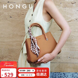 红谷女包单肩包女手提包包牛皮斜挎包丝巾搭配戴妃包 元旦生日礼物