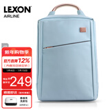 乐上（LEXON）双肩包女14英寸商务笔记本电脑包时尚书包通勤旅行背包PU浅蓝色