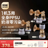 贝能（Baoneo）双边吸奶器电动无痛按摩全自动母乳挤奶器三合一吸乳器 24mm