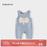 babylove宝宝背带裤春秋外穿连体裤超萌可爱休闲长裤洋气婴儿裤子