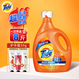 汰渍Tide2合1洗衣液洁净洁雅百合熏香超值装瓶装袋装家庭装去渍无残留 全效4kg(8斤)+护手霜30g