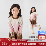 左西女童毛衣加厚针织衫儿童秋冬2025新款女孩套头衫线衣 粉色 130