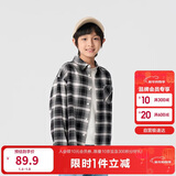 巴拉巴拉童装儿童衬衫2025女童男童上衣格纹衬衣春装亲子百搭209125102201