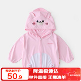 嘟嘟家婴儿防晒服薄款宝宝防晒衣夏装男童外套户外儿童童装薄 粉色兔子