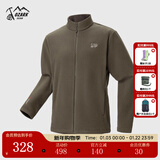 奥索卡2025秋冬新品户外保暖全拉链抓绒衣男女摇粒绒外套内胆运动开衫 深苔绿【男款】 XL