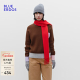 BLUE ERDOS红色围巾礼遇季【100%山羊绒】保暖时尚纯色羊绒围巾 正红 180cmX30cm