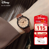 迪士尼（Disney）手表女款简约气质ins风带日历防水复古小棕表中学生考试女士手表