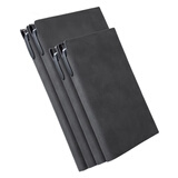 九千年 2026年羊巴软皮商务笔记本本子A5加厚记事本办公文具会议记录本可印刷内页定制封面LOGO单本 黑色（封面空白款） A5