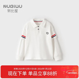努比屋儿童T恤春秋中大童衣服假两件拼接上衣文艺学院风男童长袖卫衣