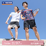 威克多（VICTOR）羽毛球服 官方春夏透气速干男女款训练比赛针织运动短裤团购款 R-30201/C黑色 男款 XL