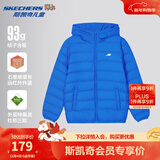 Skechers斯凯奇羽绒服儿童秋冬男童女童外套保暖童装P424K076/P425K050 公主蓝/007G 150 cm