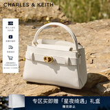 CHARLES&KEITH金属扣带凯莉包婚包手提单肩包包女包生日新年礼物CK2-50270880 Cream奶白色 S
