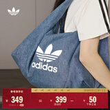 adidas「云朵包」牛仔风大容量运动挎包女子阿迪达斯官方三叶草 制服蓝 NS