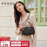红谷女士包包斜挎包菱格链条包牛皮单肩包流苏小包 新年生日礼物